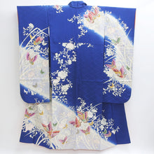 Load image into Gallery viewer, Furisode Blue Butterfly Silk #9154D4