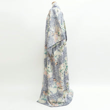 Load image into Gallery viewer, Kimono Gray Ushiwaka Kiyomizudera Landscape Silk #9353F4