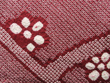 Load image into Gallery viewer, Haori Jacket Vintage(1950-1980) Wine red Full Shibori Branch Flower Silk #7872L4