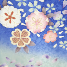 Load image into Gallery viewer, Furisode Vintage(1950-1980) Blue Cherry Blossom Tall Silk #9469G4