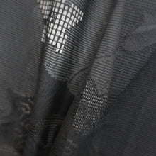 Load image into Gallery viewer, Haori Jacket Vintage(1950-1980) Black See-Through Bellflower Wave Silk #9194E1