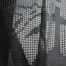 Load image into Gallery viewer, Haori Jacket Vintage(1950-1980) Black See-Through Folding Fan Bamboo Silk #9032D1