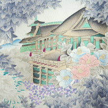 Load image into Gallery viewer, Kimono Gray Ushiwaka Kiyomizudera Landscape Silk #9353F4
