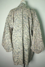 Load image into Gallery viewer, Haori Jacket Vintage(1950-1980) Cream white Mist green Leaf Silk #8601G3