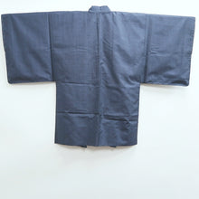 Load image into Gallery viewer, Men's Haori Vintage(1950-1980) Blue Black Ohshima Pine Tree Silk #9425G2