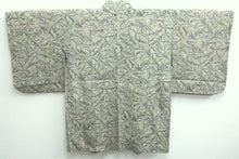 Load image into Gallery viewer, Haori Jacket Vintage(1950-1980) Cream white Mist green Leaf Silk #8601G3