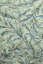 Load image into Gallery viewer, Haori Jacket Vintage(1950-1980) Cream white Mist green Leaf Silk #8601G3