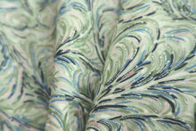 Load image into Gallery viewer, Haori Jacket Vintage(1950-1980) Cream white Mist green Leaf Silk #8601G3