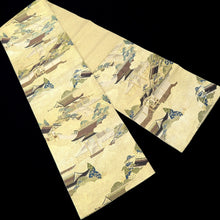 Load image into Gallery viewer, Fukuro Obi Gold Zen Temple Silk BB233V4