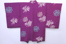 Load image into Gallery viewer, Haori Jacket Vintage(1920-1950) Purple Chrysanthemum Silk #8810A4