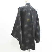 Load image into Gallery viewer, Haori Jacket Vintage(1950-1980) Black Silver Gold Chrysanthemum Silk #9224E2