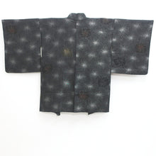 Load image into Gallery viewer, Haori Jacket Vintage(1950-1980) Black Silver Gold Chrysanthemum Silk #9224E2