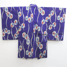 Load image into Gallery viewer, Haori Jacket Vintage(1920-1950) Blueish Purple Meisen Yabane Tall Silk #8980C3