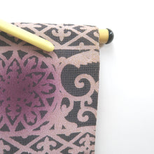 Load image into Gallery viewer, Haori Jacket Vintage(1950-1980) Purple Black Botanical Silk #9527H2