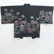 Load image into Gallery viewer, Haori Jacket Vintage(1950-1980) Black Plum blossom Chrysanthemum Silk #9576H3
