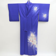 Load image into Gallery viewer, Kimono Blue Flower Tall Silk #9356F4