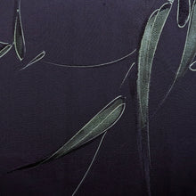 Load image into Gallery viewer, Haori Jacket Vintage(1950-1980) Midnight blue Bamboo leaf Silk #9601H4