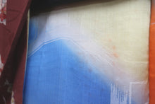 Load image into Gallery viewer, Haori Jacket Vintage(1920-1950) Brown Plum blossom Maple Leaf Kinsha Silk #8299C2