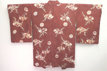 Load image into Gallery viewer, Haori Jacket Vintage(1920-1950) Brown Plum blossom Maple Leaf Kinsha Silk #8299C2