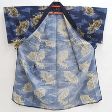 Load image into Gallery viewer, Men's Juban Vintage(1950-1980) Dark Blue Tiger Wool #9488G5