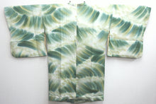 Load image into Gallery viewer, Haori Jacket Vintage(1950-1980) Green Wave Silk #8562G1