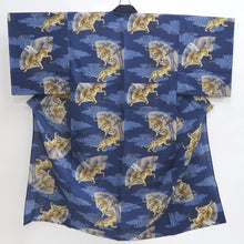 Load image into Gallery viewer, Men's Juban Vintage(1950-1980) Dark Blue Tiger Wool #9488G5