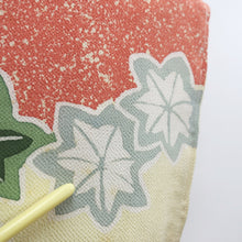 Load image into Gallery viewer, Haori Jacket Vintage(1950-1980) Cream white Roketsu-zome Maple Chirimen Silk #9021D1