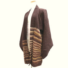Load image into Gallery viewer, Haori Jacket Vintage(1950-1980) Brown Wave Silk #9552H2