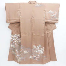 Load image into Gallery viewer, Kimono Rosybrown Chrysanthemum Pine Tree Silk #9146D4