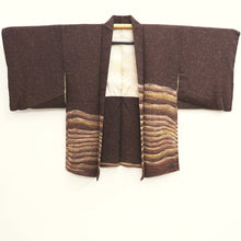 Load image into Gallery viewer, Haori Jacket Vintage(1950-1980) Brown Wave Silk #9552H2