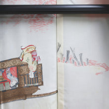 Load image into Gallery viewer, Haori Jacket Vintage(1950-1980) Blue Camellia Roketsuzome Silk #9241E3