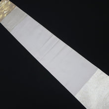 Load image into Gallery viewer, Fukuro Obi Vintage(1950-1980) Silver Gold Wave Silk BB196V2