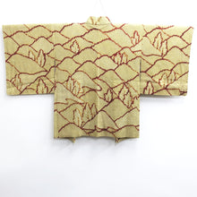 Load image into Gallery viewer, Haori Jacket Vintage(1950-1980) Yellow brown Full Shibori Tree Mountain Silk #9068D2