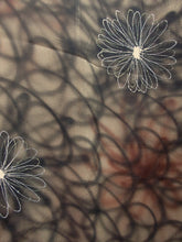 Load image into Gallery viewer, Kimono Vintage(1920-1950) Light Brown Chrysanthemum Rinzu Silk #8200B3