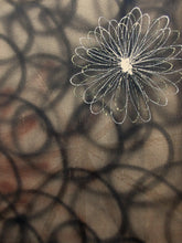 Load image into Gallery viewer, Kimono Vintage(1920-1950) Light Brown Chrysanthemum Rinzu Silk #8200B3