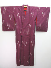 Load image into Gallery viewer, Kimono Vintage(1920-1950) Wine red Tsubame Silk #8011N2