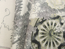 Load image into Gallery viewer, Kimono Cream white Peony Plum blossom Komon Silk #7968M4