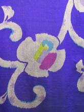 Load image into Gallery viewer, Haori Jacket Vintage(1920-1950) Blueish Purple Camellia Meisen Silk #8268C1