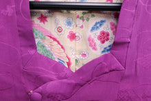 Load image into Gallery viewer, Haori Jacket Vintage(1920-1950) Magenta Folding Fan Silk #8750K1