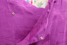 Load image into Gallery viewer, Haori Jacket Vintage(1920-1950) Magenta Folding Fan Silk #8750K1