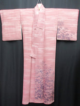 Load image into Gallery viewer, Kimono Reddish Pink Chrysanthemum Tsukesage Tall Silk #8206B3