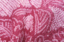 Load image into Gallery viewer, Haori Jacket Vintage(1950-1980) Magenta Full Shibori Chrysanthemum Silk #8349C5
