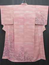 Load image into Gallery viewer, Kimono Reddish Pink Chrysanthemum Tsukesage Tall Silk #8206B3