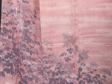 Load image into Gallery viewer, Kimono Reddish Pink Chrysanthemum Tsukesage Tall Silk #8206B3