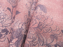 Load image into Gallery viewer, Kimono Reddish Pink Chrysanthemum Tsukesage Tall Silk #8206B3