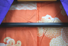 Load image into Gallery viewer, Haori Jacket Vintage(1920-1950) Purple Abstract art Meisen Long Silk #8579G2