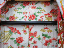 Load image into Gallery viewer, Haori Jacket Vintage(1920-1950) Gray Plum blossom Rinzu Long Silk #7803K5