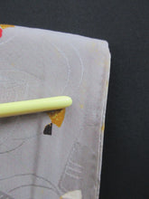 Load image into Gallery viewer, Haori Jacket Vintage(1920-1950) Gray Plum blossom Rinzu Long Silk #7803K5