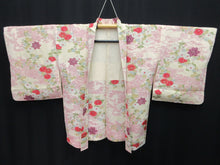 Load image into Gallery viewer, Haori Jacket Vintage(1950-1980) Cream white Chrysanthemum Maple Leaf Silk #7859L3