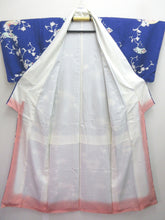Load image into Gallery viewer, Kimono Blue Komon Rinzu Tall Silk #8150B1